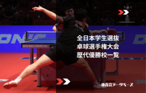 全日本学生選抜卓球選手権大会 歴代優勝校一覧